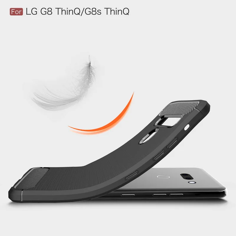 Для LG Q7 Q6 V30 плюс G6 Pro W10 30 Q7 K8 K10 Stylo 5 K40 V40 V50 G8 G8s ThinQ Q Stylus Plus с кольцом-держателем из углеродного волокна Чехол