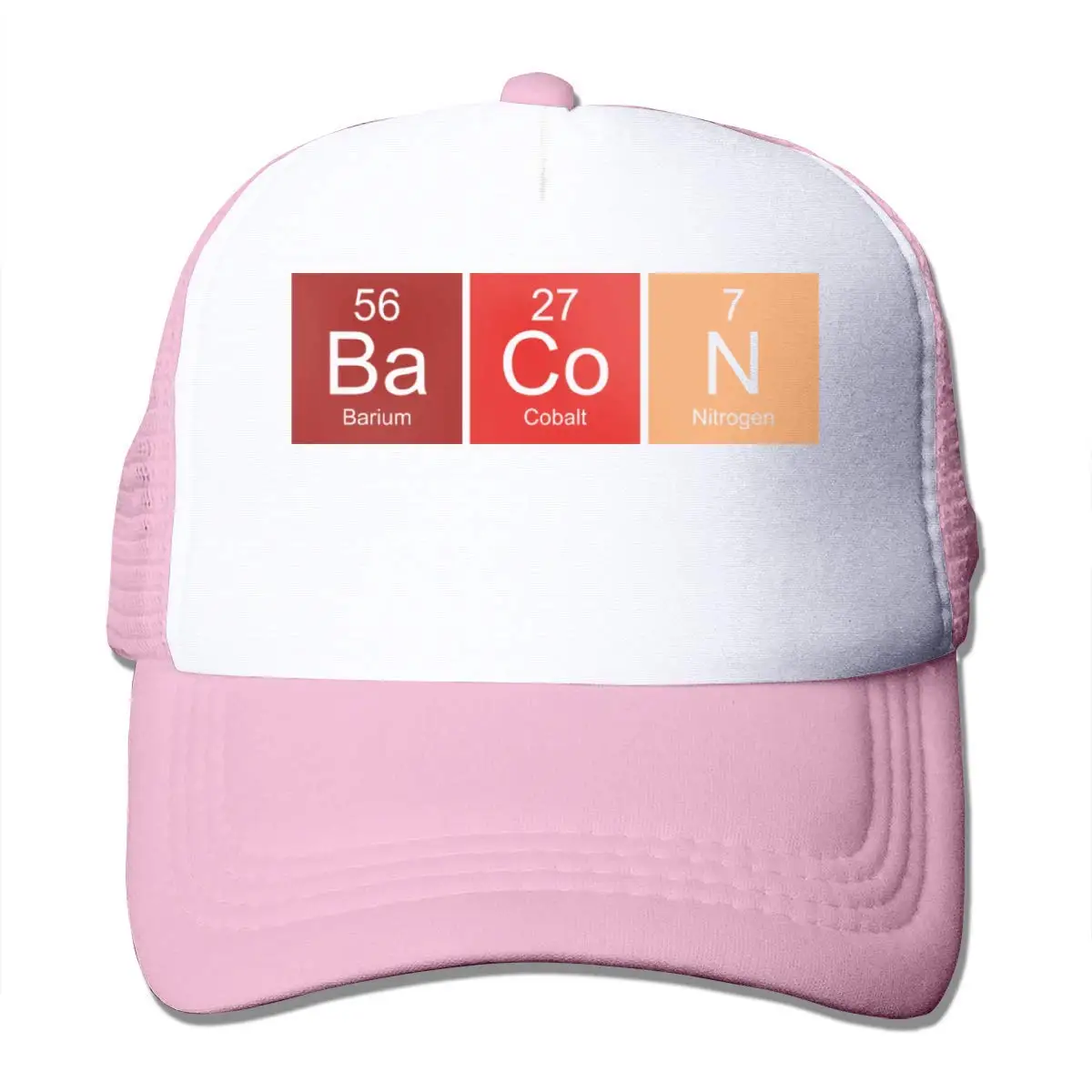 Элементы бекона сетки бейсболки унисекс Регулируемый Дальнобойщик стиль шляпа розовый