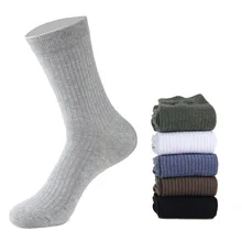 Men's Tube Socks White Autumn New Solid Color Fashion Breathable Sports and Leisure Business Socks Gifts for Men Designer Sock