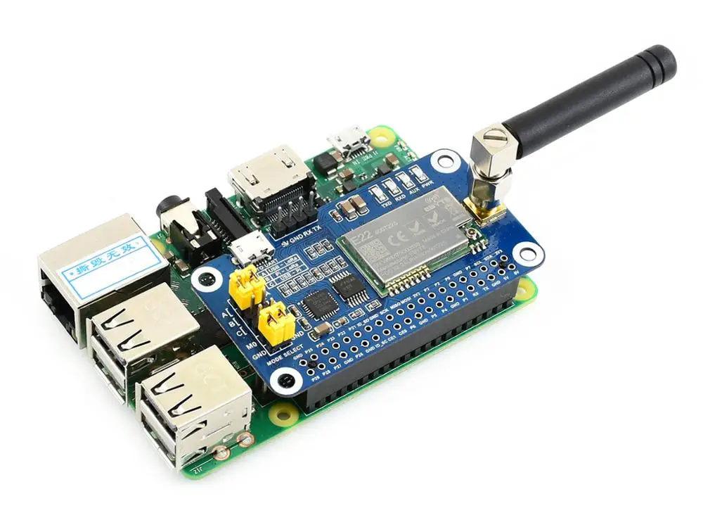 Waveshare- ̿ SX1268 LoRa HAT, Ȯ Ʈ , 470MHz ļ 뿪