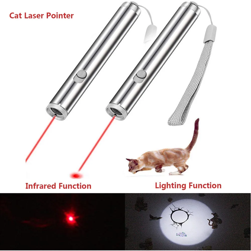 Laser Pointer 3 In 1 Mini Laser Pointer Flashlight LED Flashlight Pen Tool for Cat Chase Training Toys