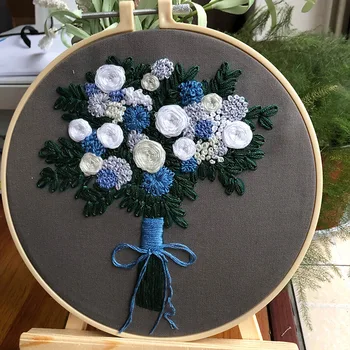 

3D Embroidery DIY Hand Cross Embroidery Materials Include Tutorials Embroidery Kit chinese embroidery