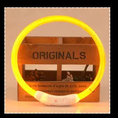 Yellow Товары для домашних животных, собак, кошек, Cropable, цветной USB заряжаемый ошейник - Цвет: Yellow