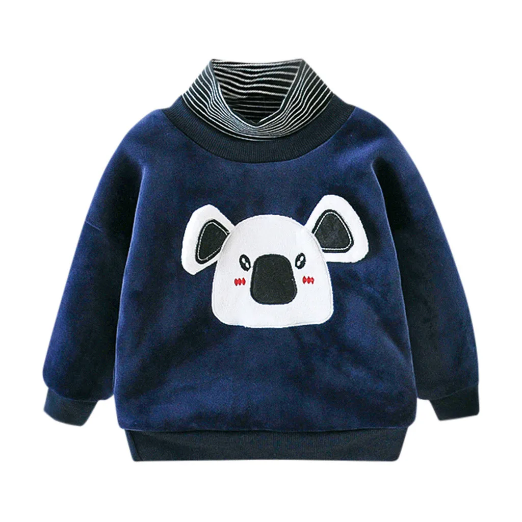 Свитер с рождественским медведем для маленьких мальчиков и девочек; футболка; топы; одежда из смеси хлопка с длинными рукавами и круглым вырезом; Сезон Зима; коллекция года