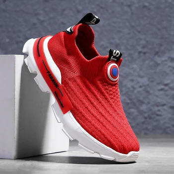 

New Kids Sneakers Breathable Mesh Walking Footwear Boys Girls Running Shoes Casual Slip-On Sneakers Sports Shoes Chaussures Boys