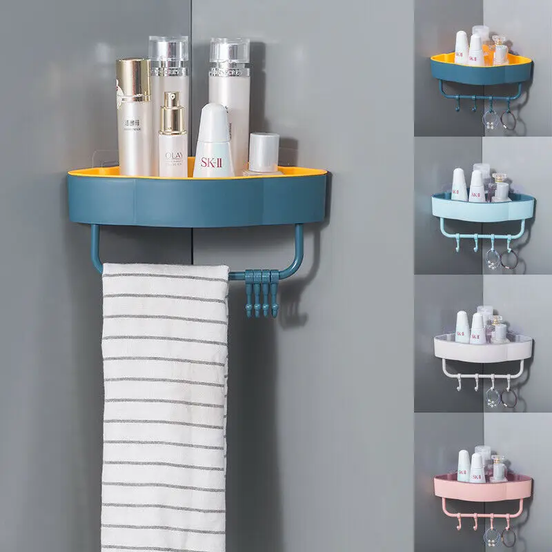 Bathroom Triangular Shower Shelf Corner Bath Storage Holder Organizer Rack 1/3X Bathroom Triangular Shower Shelf Corner Bath Storage Holder Organizer Rack 1/3X