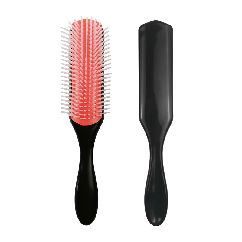 

Professional Barber 9-Rows Detangling Hairbrush For Women Straight Curly Wet Hair Scalp Massage Brush Salon Styling Tool