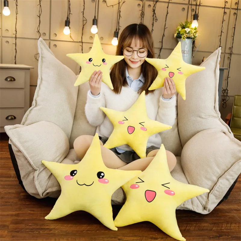 

Expression Star Pattern Pillow Five-pointed Star Plush Toys Festival Decorations CHILDREN'S DAY Children's Day Performance Props