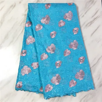

African 100% Cotton Lace Fabric High Quality Swiss Voile Lace Material For Dress FP82