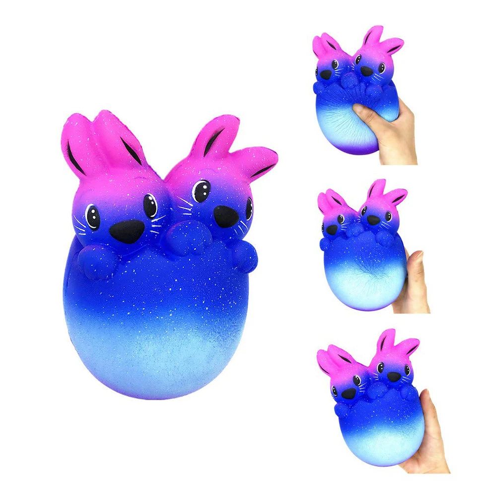 Милый Galaxy Dual Rabbit супер медленно поднимающийся ароматизированный антистрессовый Сквош игрушка ароматическая сжимающая детская игрушка