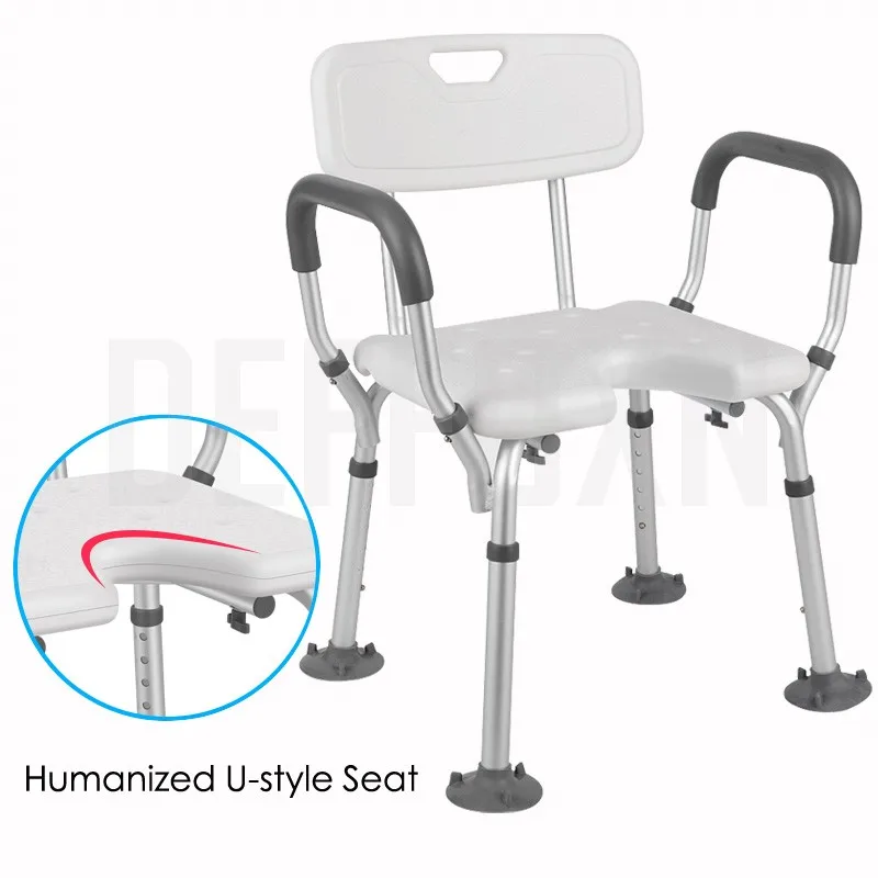 Furniture Older Pregnancy Toilet Chair Kids Disabled Bath Seat Shower Stool 6 Height Adjustable Non Slip Home Bathroom Tub Aids