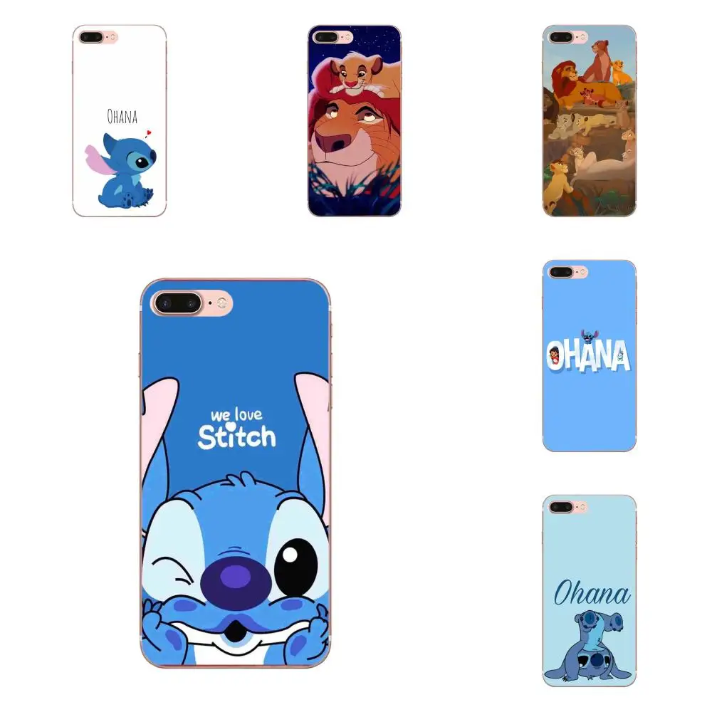 Мягкий ТПУ чехол Ohana значит семья Король Лев для Apple iPhone 4 4S 5 5C 5S SE 6 6S 7 8 11 Plus Pro X XS Max