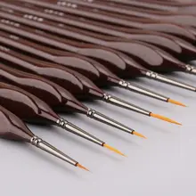 12 шт. миниатюрные кисти для рисования набор деталей для тонкой детализации рок краски ing акриловые акварельные масляные принадлежности комплект художника L41E