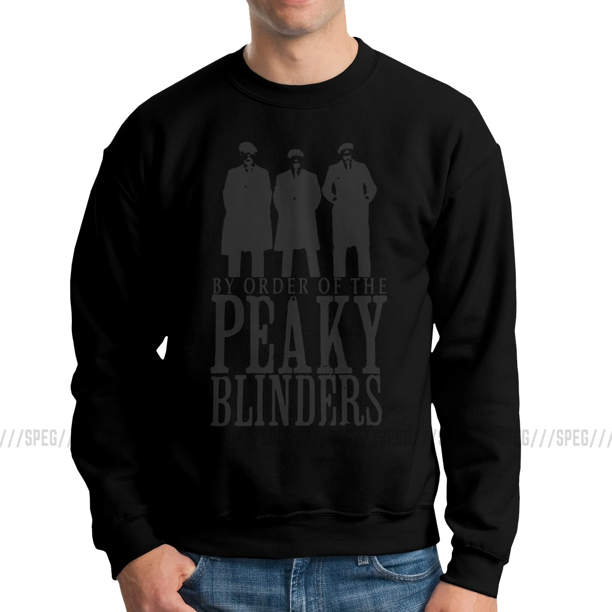 Черный Peaky Blinders Толстовка человек Графический Хлопок Crewneck Arthur Thomas Tommee Shelby пуловер оригинальная толстовки для мужчин - Цвет: Черный