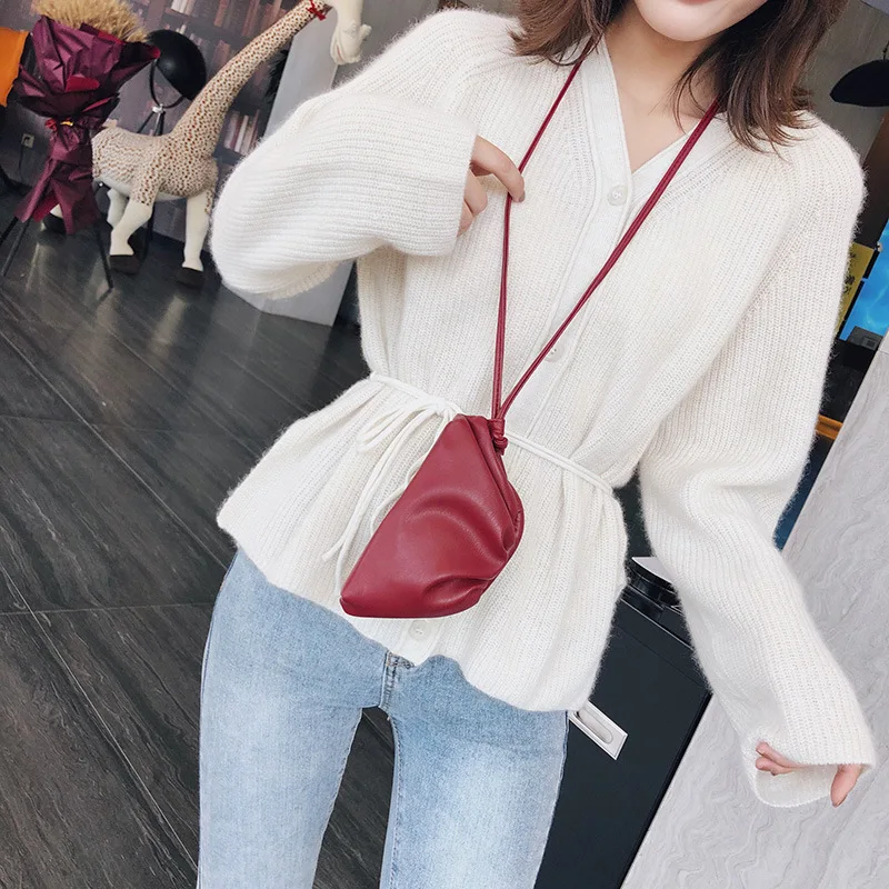 Najtaniej Mini koperty w chmurze torba, małe, miękkie, pomarszczona kluski torba na ramię małe luksusowe torebki dla kobiet projektant wieczór torebki kopertówki