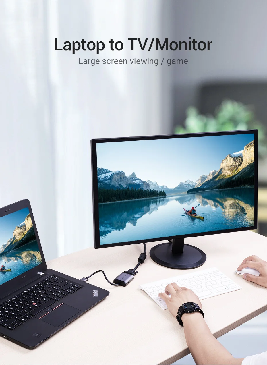 Vention HDMI to HDMI VGA Adapter 4K HDMI Converter HDMI VGA Cable for Laptop PC HDTV PS4 Monitor Projector HDMI to VGA Converter