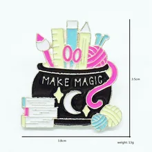 Горячее предложение стиль креативный "Сделай волшебство" Волшебная Канцелярия коробка замок Цветная брошь