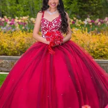 Великолепные пышные платья Бальные платья длиной до пола кружево с аппликацией и бисером кружево до дня рождения платья милые 16 платья