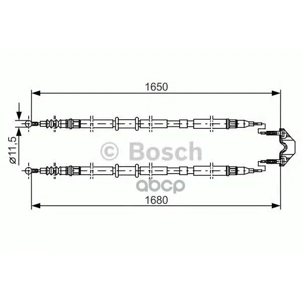 Трос Стояночного Тормоза Opel Astra H 1.2-2.0 04- Bosch арт. 1987477909