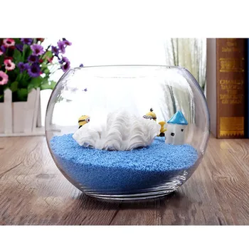 

10/12/15/18/25/30/35cm mini aquarium glass mini fish tank Aquarium Fish Tank Hanging Flower Pot Plant Vase Home Decoration