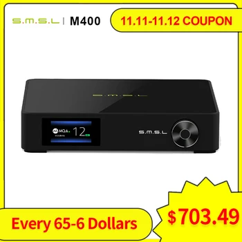 

SMSL M400 MQA DAC AK4499 Full Balanced aptX-HD Bluetooth5.0 USB DSD Decoder
