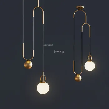 

Modern Decor Golden Pendant Lamp Lights Hanginglamp Loft Chandeliers Nordic Glass Led Hanging Ceiling Lamps Light Fixtures