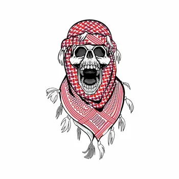 

13cm x 8.2cm For Arabic Skulls Trunk Car Stickers Decoration Decal Windshield Surfboard Air Conditioner