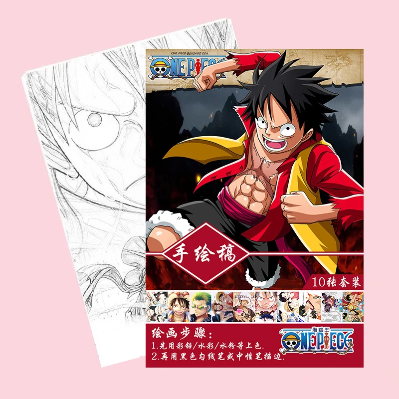 アニメワンピースぬりえ子供大人のためのストレスを解消キル絵画デッサン抗ストレスの本のギフト Null Aliexpress
