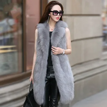 

Real Fur Vest Long Fox Fur Coat Women Clothes 2020 Winter Furry Vest Fur Jackets and Coats Manteau Femme Hiver KJ1049