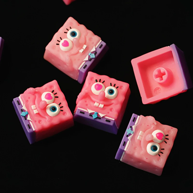 Губка Боб Смола ключ крышка для Cherry Mx Переключатель Механическая игровая клавиатура красочные ESC ключ крышка DIY клавиатура украшения желтый розовый
