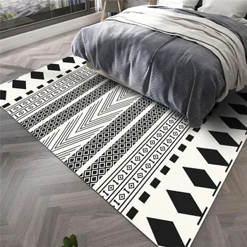

Nordic Geometry Living Room Carpets Anti-slip Mat Parlor Room Area Rug Mats Soft Flannel Big Home Decoration Rug Carpet CF