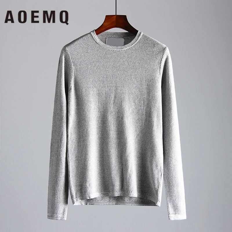 

AOEMQ Men Slim Keep Warm Sweaters O-Neck Collar Pullovers Winter Sweaters Handmade Homewear Hotel Relax Sweater Male Clothing