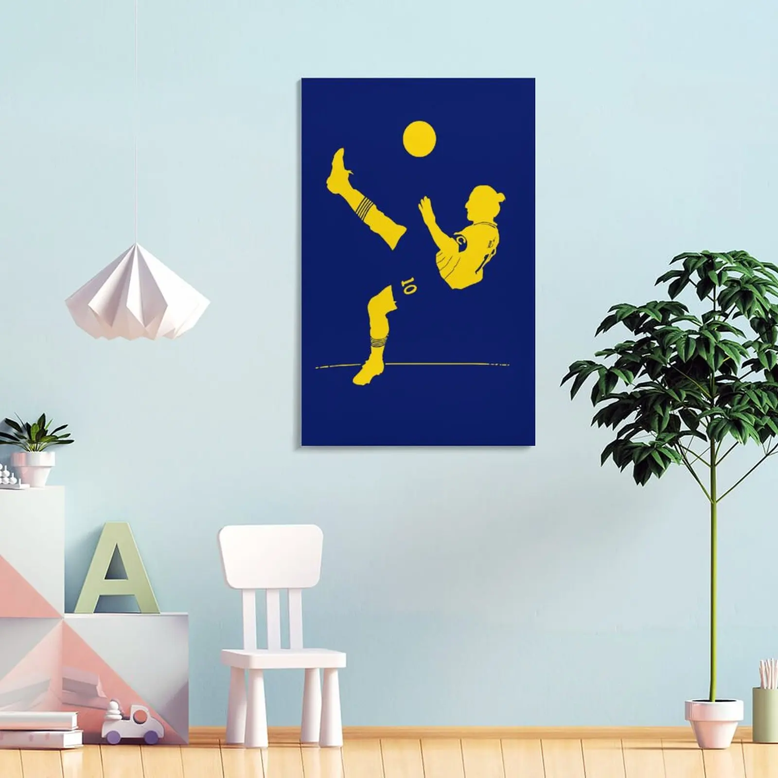 Posters Decor Print 10 Zlatan Ibrahimovic SwedenPainting Canvas Hang A Picture With Frame Vertical Modern Home for Living Room W | Дом и сад