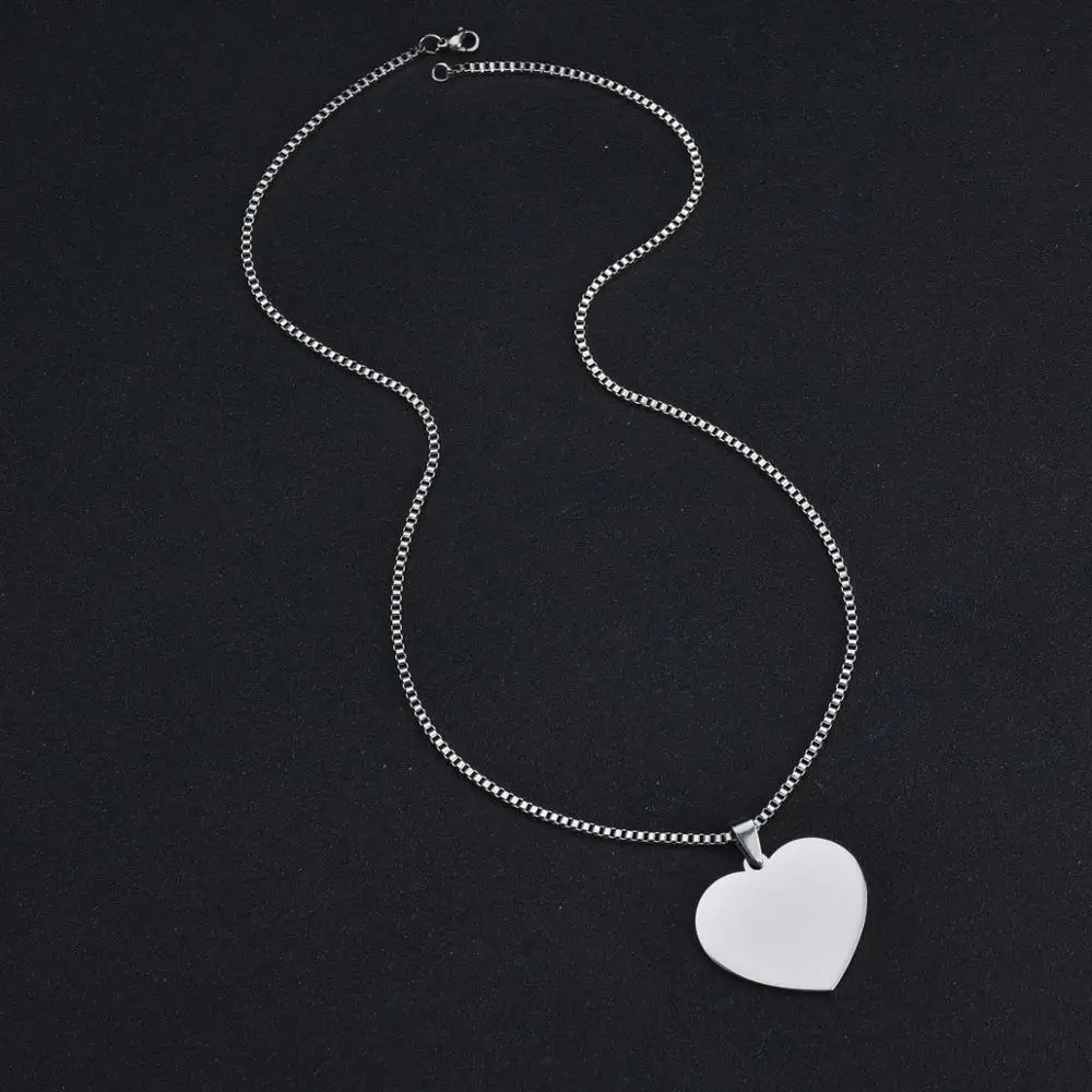 Atoztide Подгонянная подвеска «любящее сердце» ожерелье для женщин гравировка Pic слово Сердце ожерелье s аксессуары ювелирные изделия подарок Прямая