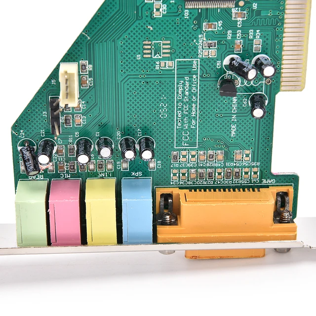 B34C Carte son PCI pour PC 5.1 PC Carte son interne Audio Gameport 4 canaux  5.1 Dolby Digital Surround