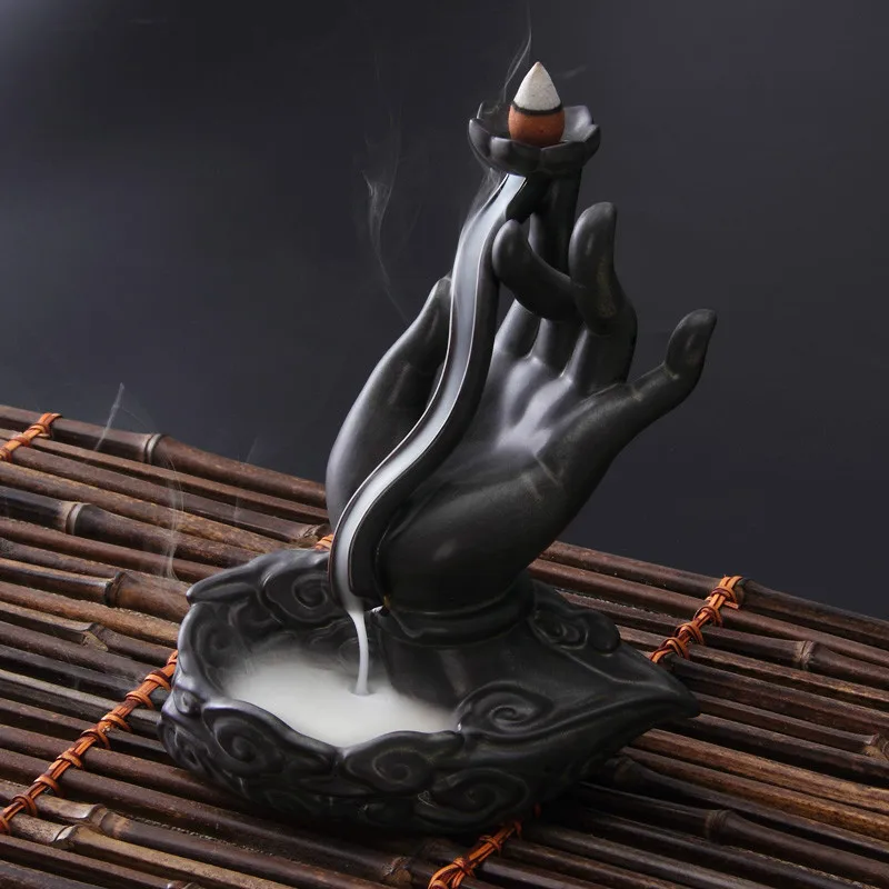 

Retro Reverse Flow Censer Creative Incense Holder Decoration Tea Ceremony Craft Gift Send Gift Box Packaging Bergamot