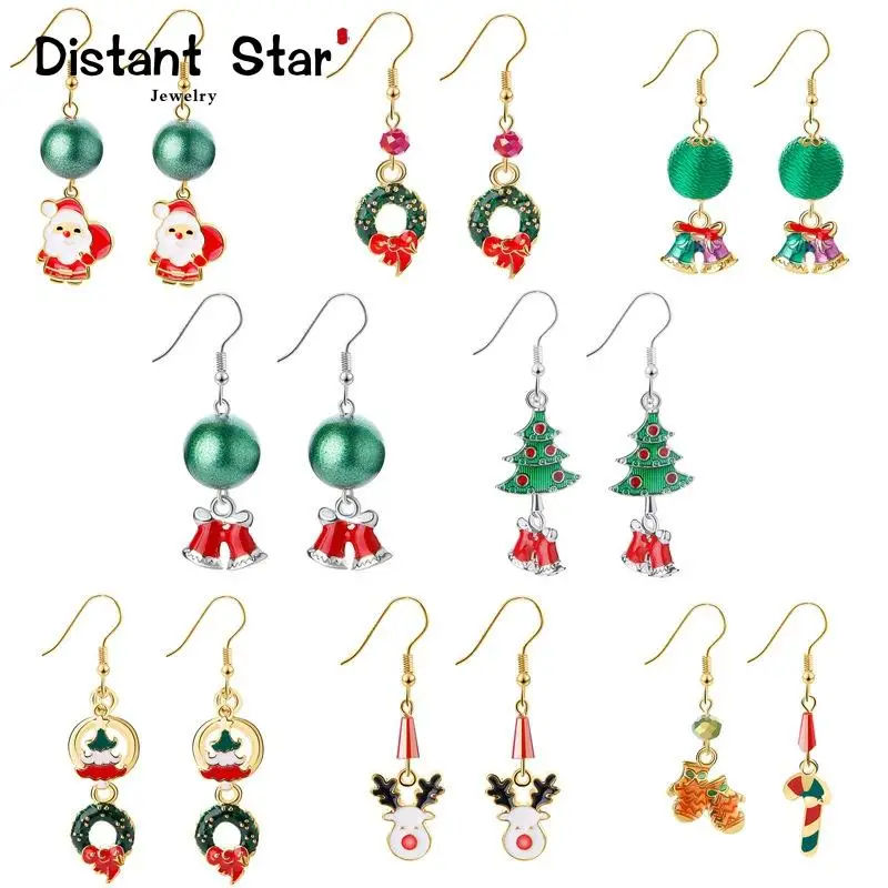 Изысканные рождественские украшения висячие серьги подвески женские на