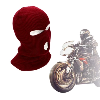 

Full Face Helmet Winter Stretch Ski Full FaceMask 3 Hole Balaclava Knit Hat Army Tactical Mask