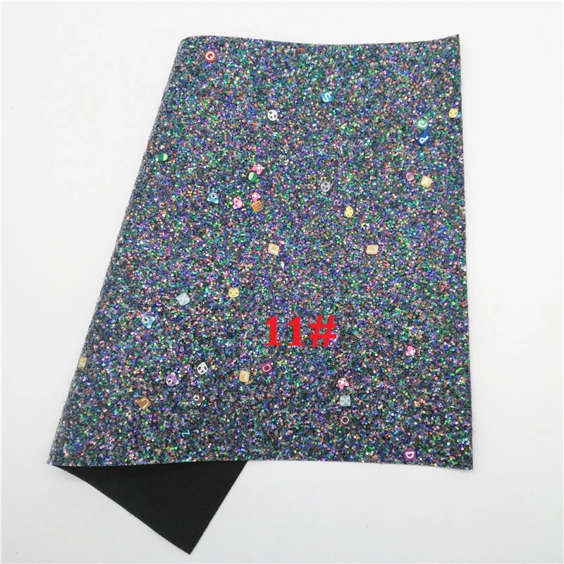 Glitterwishcome 21X29 см, размер А4, плотная блестящая кожа с мультяшными животными, Искусственная ткань из искусственной кожи, винил для бантов, GM715A - Цвет: 11