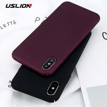 Uslion for iphone 11 pro max x xs max xr 8 7 일반 전화 케이스 iphone 8 7 6 6 s plus 5 5 s se 케이스 용 하드 pc 뒷면 커버(China)