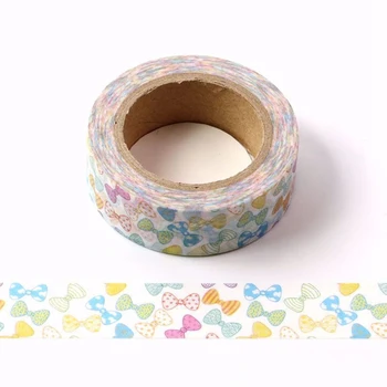 

10pcs/Lot Decorative Cute Colorful Bowknot Washi Tapes DIY Planner Scrapbooking Stickers Adhesive Masking Tape Kawaii Papeleria