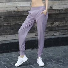 Брюки для бега, свободные дышащие леггинсы для спортзала, спортивные женские штаны для фитнеса, йоги, тянущиеся брюки для бега, тренировки, на открытом воздухе