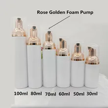 30ps 30 60 мл пластиковый насос пенообразователя бутылка многоразового использования пустая бутыль для косметики диспенсер для жидкого мыла диспенсер для пены розовый Золотой пенообразователь