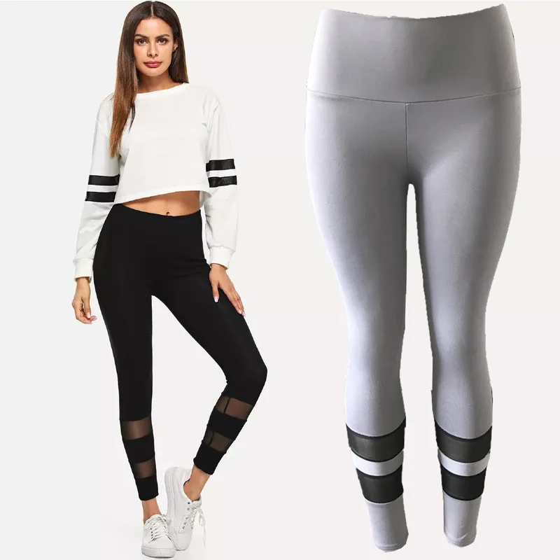 

and American bodybuilding underwear, leg ring mesh stitching Yoga running pants, high waist and one hair substitute