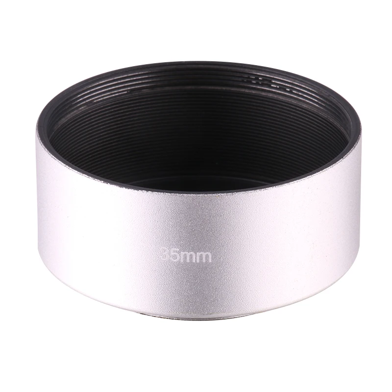 

Silver 35mm Professional Standard Metal Lens Hood for Canon Nikon Sony Leica Olympus Pentax