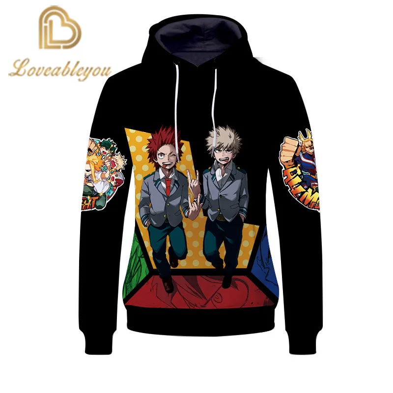 

2020 Hot Cosplay Costume My Hero Academia Hoodies 3D Printed Hoodies Men Women Tops