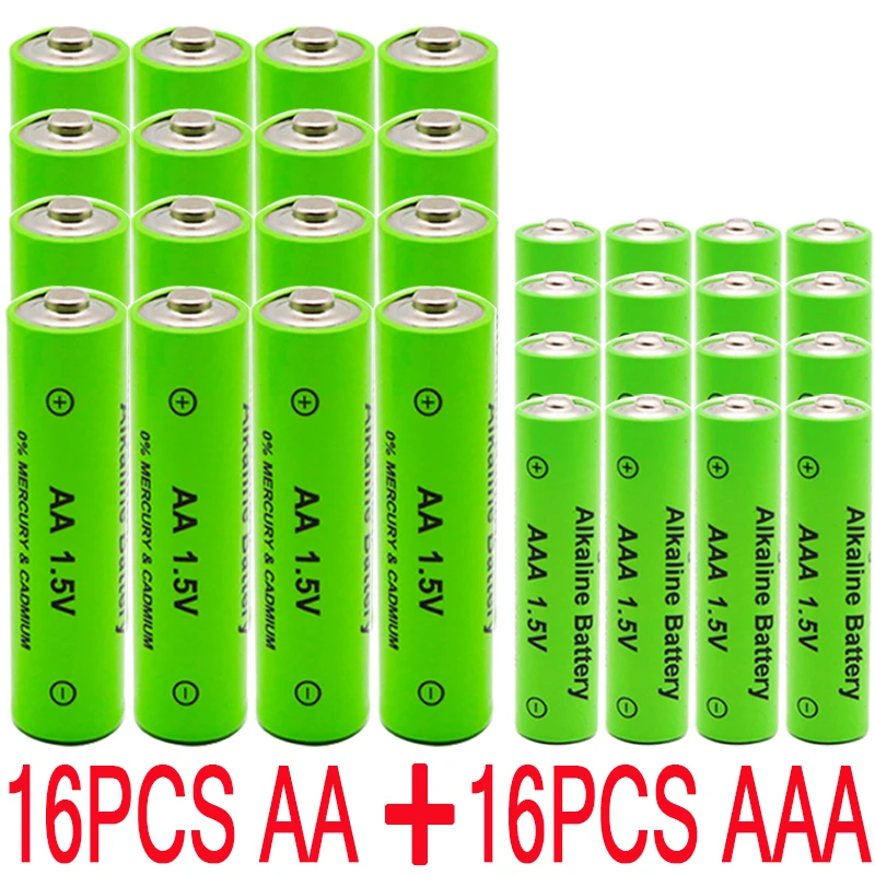 AA+ AAA, новинка, перезаряжаемая батарея AA 1,5 в, щелочная батарея AAA 2100-3000 мА/ч, фонарь, часы, mp3-плеер, сменная никель-металл-гидридная батарея - Цвет: 16AA-AAA