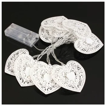 

10 LED Love Heart String Fairy Light Bedroom Wedding Party Decor Warm White