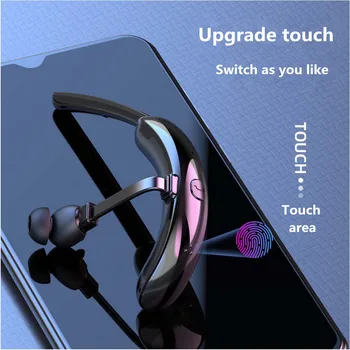 

tebe Universal Bluetooth 5.0 Wireless Business Headset Painless Wear Hanging Ear Earphones Long Standby Sports Running Headphone
