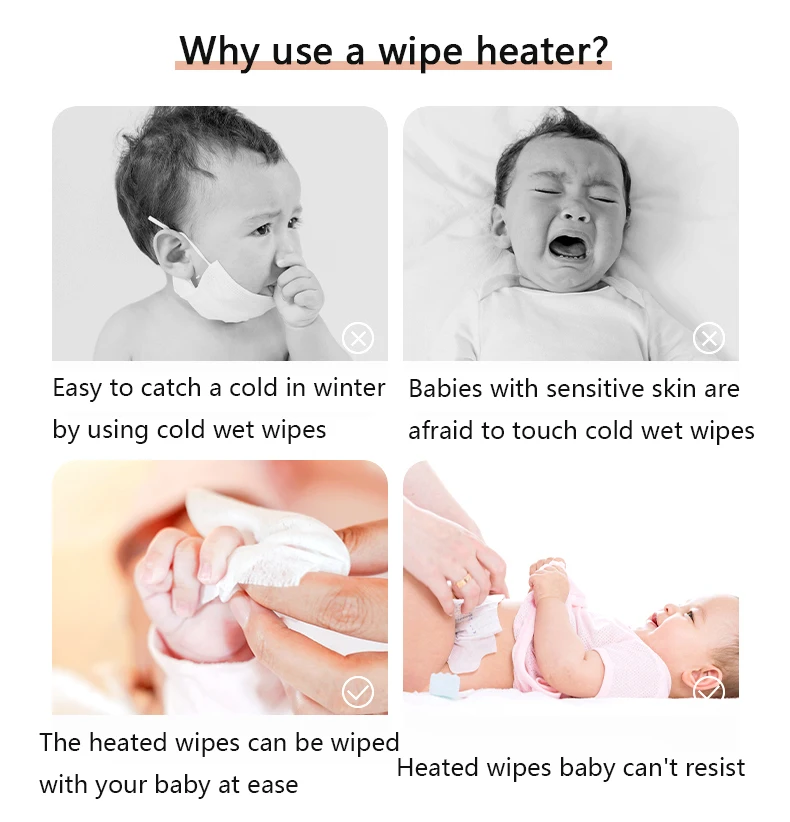 Description Picture 3 of itemDMWD Household Wet Wipes Heaters Electric Baby Wet Tissue Warmer Portable Heating box Wet Towel Dispenser Thermostat 45-55℃ 220V